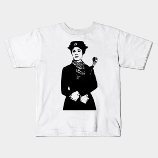 Mary Poppins Silhouette Purple Kids T-Shirt